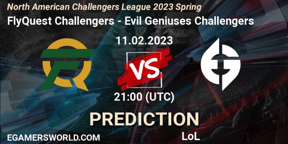 Pronóstico FlyQuest Challengers - Evil Geniuses Challengers. 11.02.2023 at 21:00, LoL, NACL 2023 Spring - Group Stage