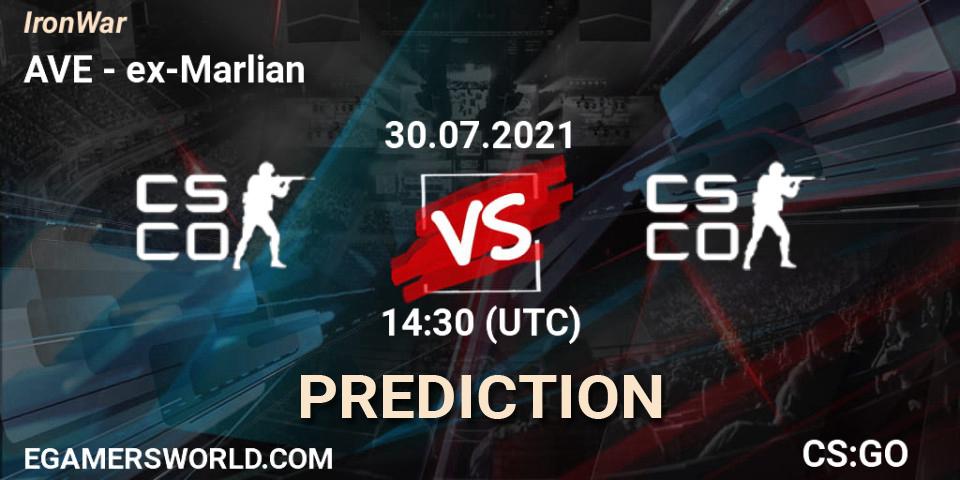 Pronóstico AVE - ex-Marlian. 30.07.2021 at 14:40, Counter-Strike (CS2), IronWar