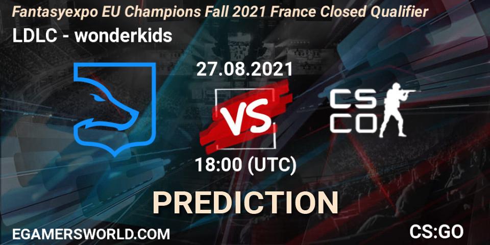 Pronóstico LDLC - wonderkids. 27.08.2021 at 18:00, Counter-Strike (CS2), Fantasyexpo EU Champions Fall 2021 France Closed Qualifier