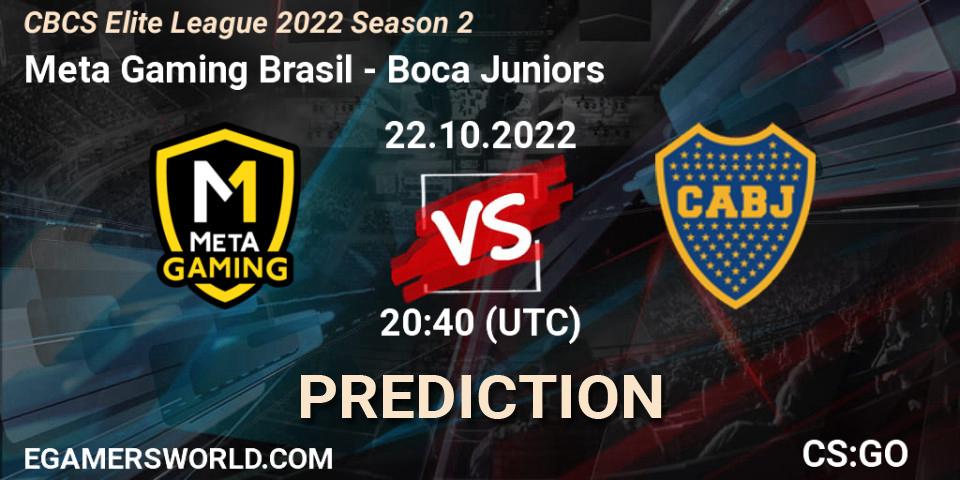 Pronóstico Meta Gaming Brasil - Boca Juniors. 22.10.2022 at 20:40, Counter-Strike (CS2), CBCS Elite League 2022 Season 2