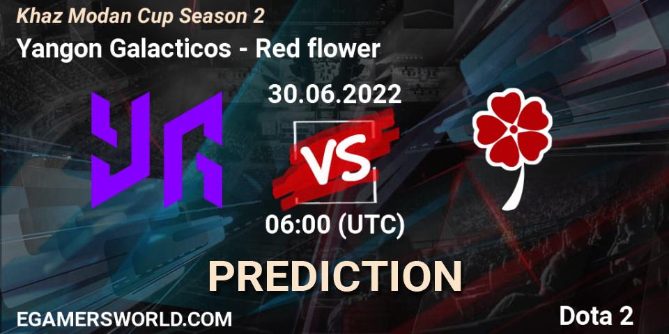Pronóstico Yangon Galacticos - Red flower. 30.06.2022 at 06:13, Dota 2, Khaz Modan Cup Season 2