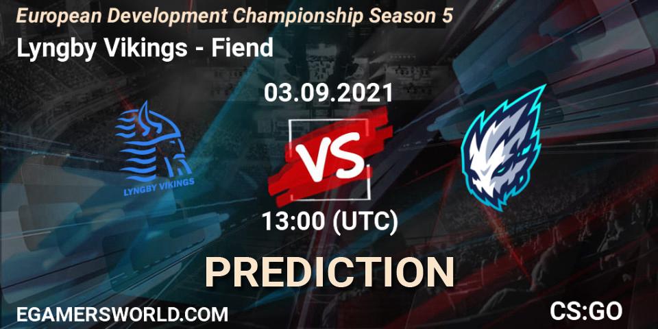 Pronóstico Lyngby Vikings - Fiend. 03.09.2021 at 14:15, Counter-Strike (CS2), European Development Championship Season 5