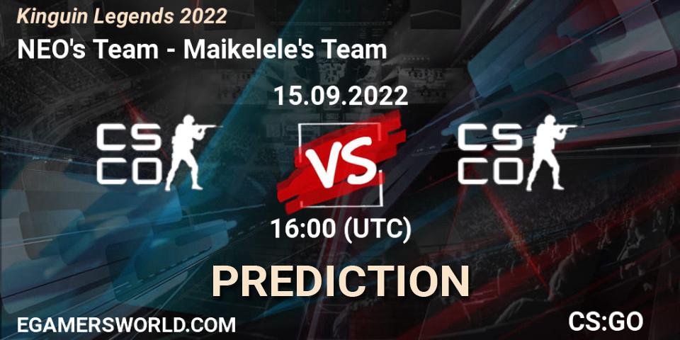 Pronóstico Team NEO - Team Maikelele. 15.09.2022 at 15:00, Counter-Strike (CS2), Kinguin Legends 2022