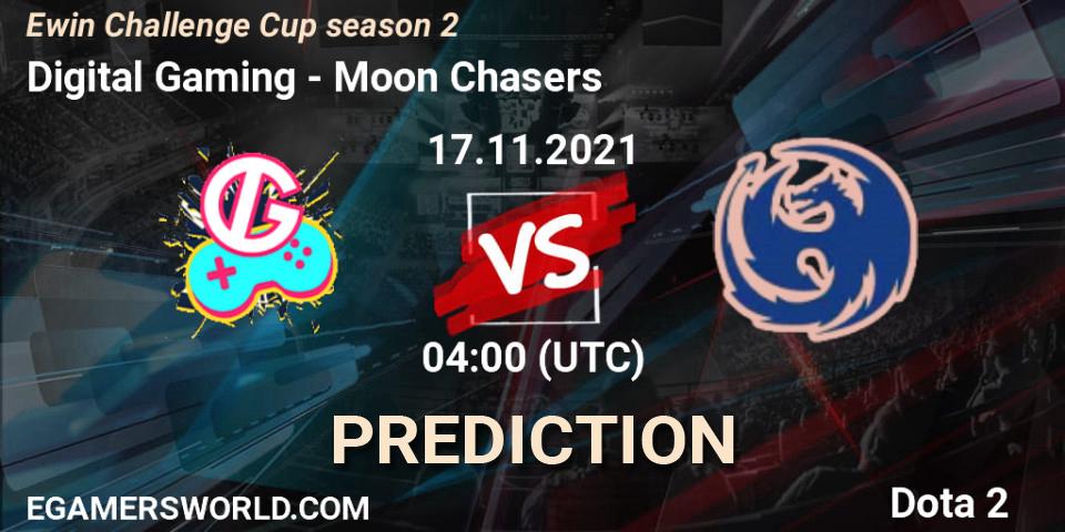 Pronóstico Digital Gaming - Moon Chasers. 17.11.2021 at 04:12, Dota 2, Ewin Challenge Cup season 2