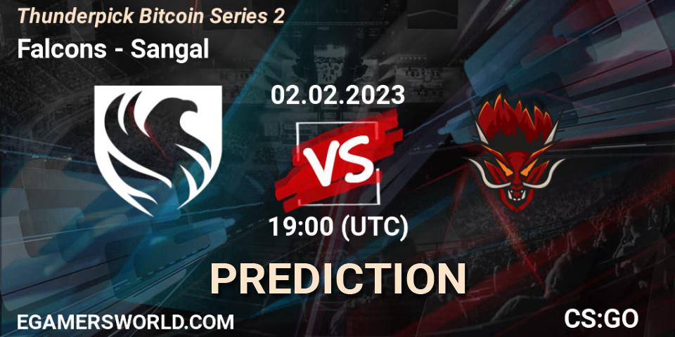 Pronóstico Falcons - Sangal. 02.02.23, CS2 (CS:GO), Thunderpick Bitcoin Series 2