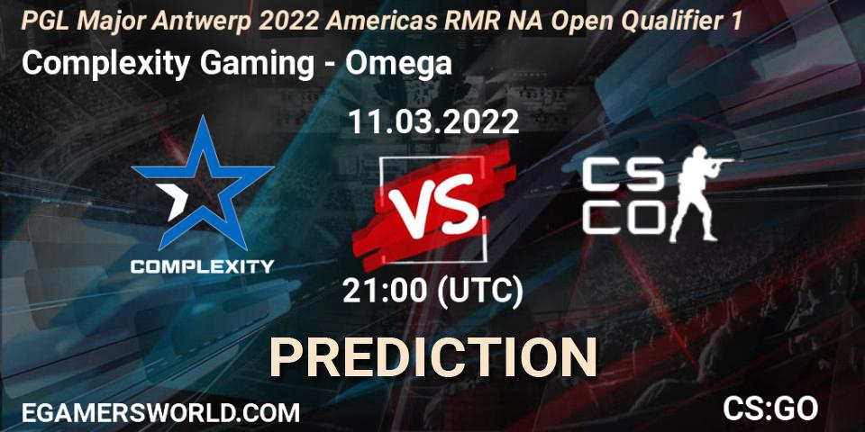 Pronóstico Complexity Gaming - Omega. 11.03.2022 at 21:05, Counter-Strike (CS2), PGL Major Antwerp 2022 Americas RMR NA Open Qualifier 1