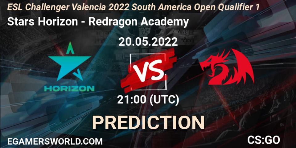 Pronóstico Stars Horizon - Redragon Academy. 20.05.2022 at 21:00, Counter-Strike (CS2), ESL Challenger Valencia 2022 South America Open Qualifier 1