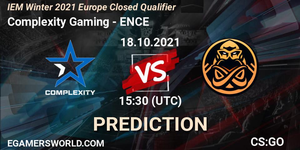 Pronóstico Complexity Gaming - ENCE. 18.10.2021 at 15:30, Counter-Strike (CS2), IEM Winter 2021 Europe Closed Qualifier