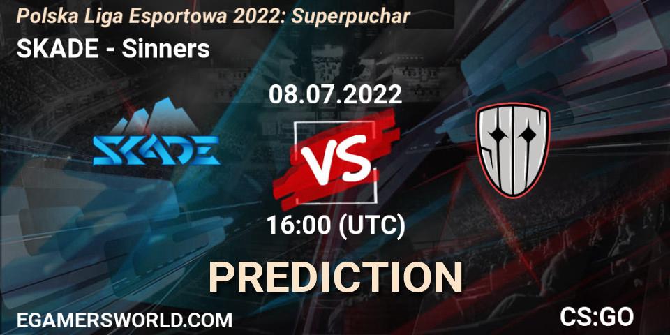 Pronóstico SKADE - Sinners. 08.07.2022 at 18:00, Counter-Strike (CS2), Polska Liga Esportowa 2022: Superpuchar