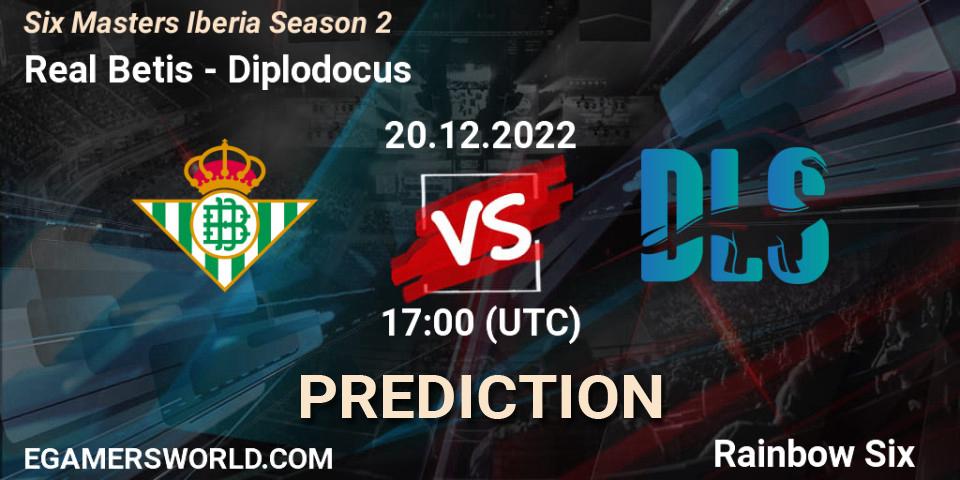 Pronóstico Real Betis - Diplodocus. 20.12.2022 at 17:00, Rainbow Six, Six Masters Iberia Season 2