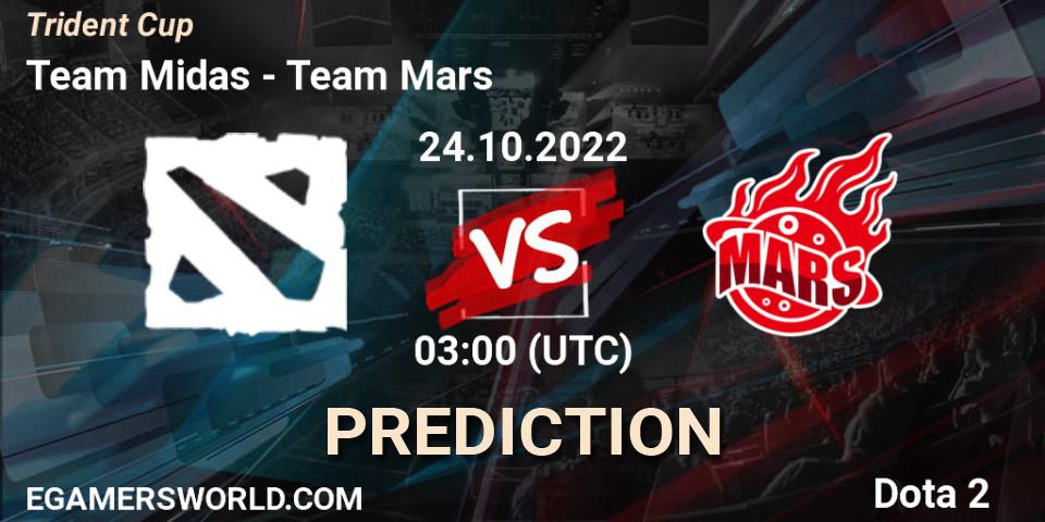 Pronóstico Team Midas - Team Mars. 24.10.2022 at 02:59, Dota 2, Trident Cup