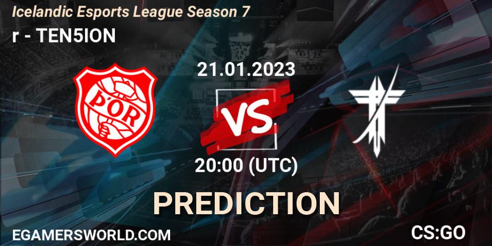 Pronóstico Þór - TEN5ION. 21.01.2023 at 20:20, Counter-Strike (CS2), Icelandic Esports League Season 7