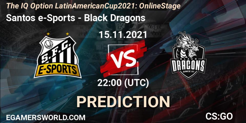 Pronóstico Santos e-Sports - Black Dragons. 16.11.21, CS2 (CS:GO), The IQ Option Latin American Cup 2021: Online Stage