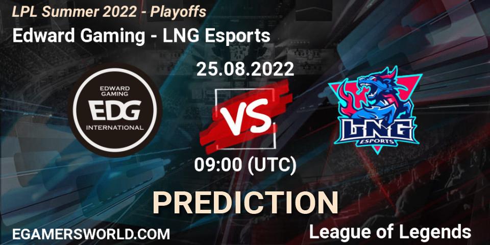 Pronóstico Edward Gaming - LNG Esports. 25.08.22, LoL, LPL Summer 2022 - Playoffs