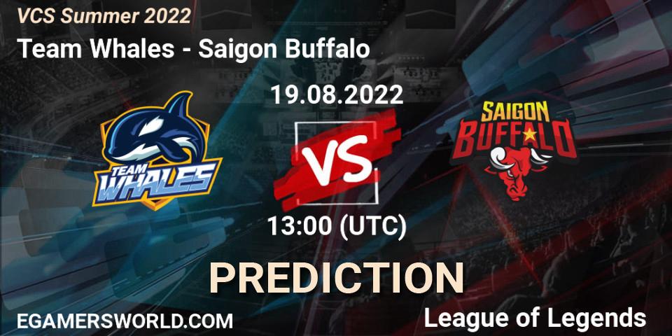 Pronóstico Team Whales - Saigon Buffalo. 19.08.2022 at 12:15, LoL, VCS Summer 2022