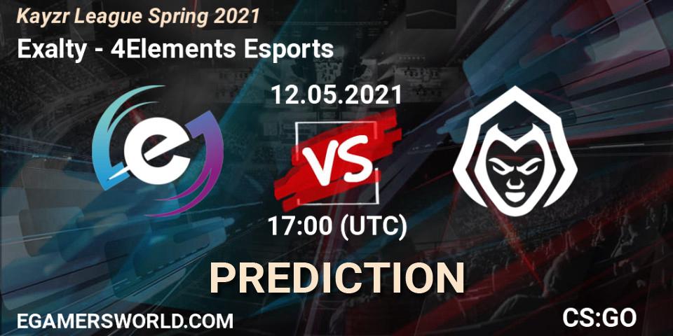 Pronóstico Exalty - 4Elements Esports. 12.05.2021 at 17:00, Counter-Strike (CS2), Kayzr League Spring 2021