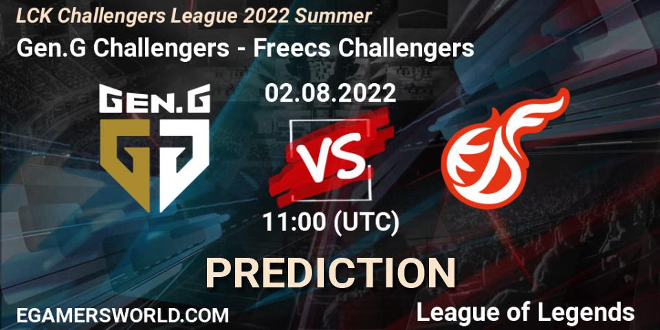 Pronóstico Gen.G Challengers - Freecs Challengers. 02.08.2022 at 11:00, LoL, LCK Challengers League 2022 Summer