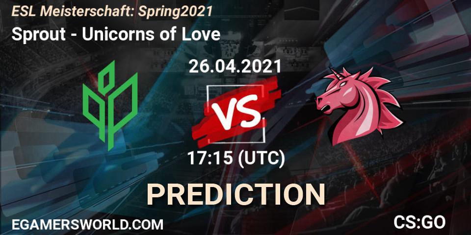 Pronóstico Sprout - Unicorns of Love. 26.04.2021 at 17:15, Counter-Strike (CS2), ESL Meisterschaft: Spring 2021