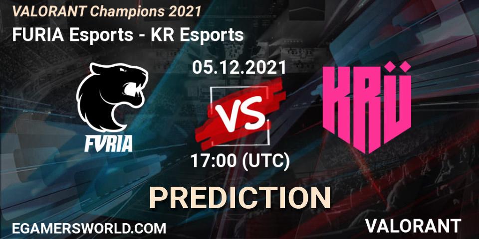 Pronóstico FURIA Esports - KRÜ Esports. 05.12.2021 at 17:30, VALORANT, VALORANT Champions 2021