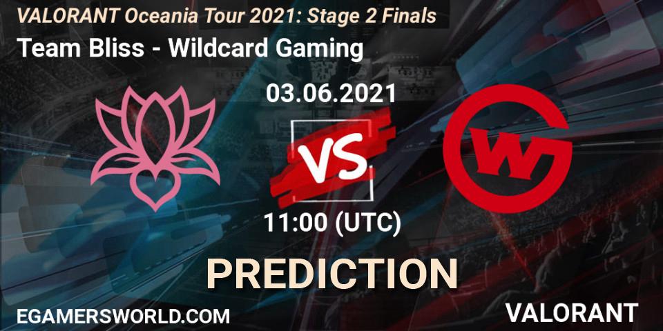 Pronóstico Team Bliss - Wildcard Gaming. 03.06.2021 at 11:00, VALORANT, VALORANT Oceania Tour 2021: Stage 2 Finals