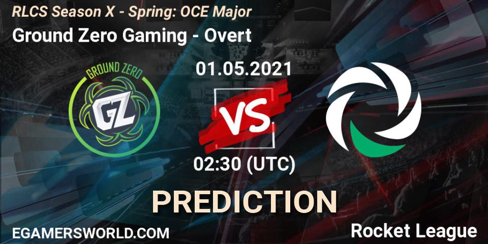 Pronóstico Ground Zero Gaming - Overt. 01.05.2021 at 02:20, Rocket League, RLCS Season X - Spring: OCE Major