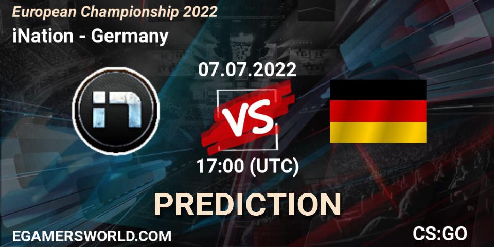 Pronóstico iNation - Germany. 07.07.2022 at 17:00, Counter-Strike (CS2), European Championship 2022