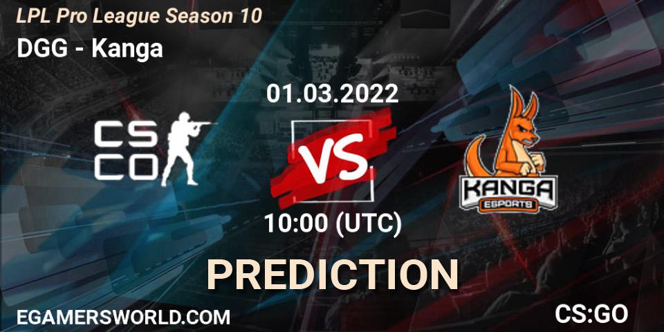 Pronóstico DGG Esports - Kanga. 01.03.2022 at 10:00, Counter-Strike (CS2), LPL Pro League 2022 Season 1