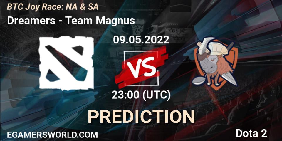 Pronóstico Dreamers - Team Magnus. 09.05.2022 at 23:12, Dota 2, BTC Joy Race: NA & SA