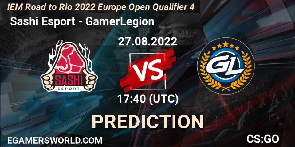 Pronóstico Sashi Esport - GamerLegion. 27.08.2022 at 17:40, Counter-Strike (CS2), IEM Road to Rio 2022 Europe Open Qualifier 4