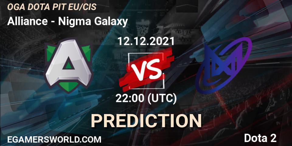Pronóstico Alliance - Nigma Galaxy. 13.12.2021 at 16:53, Dota 2, OGA Dota PIT Season 5: Europe/CIS