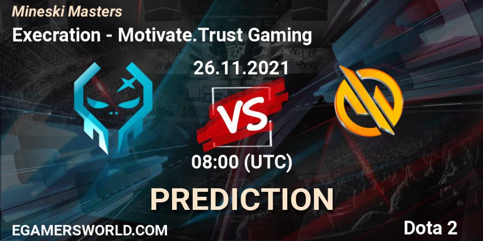 Pronóstico Execration - Motivate.Trust Gaming. 26.11.2021 at 08:06, Dota 2, Mineski Masters