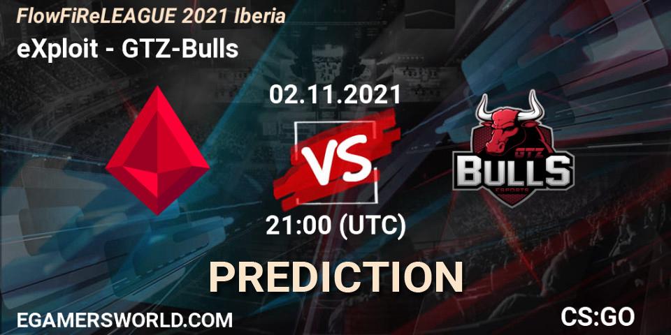 Pronóstico eXploit - GTZ-Bulls. 02.11.21, CS2 (CS:GO), FlowFiReLEAGUE 2021 Iberia