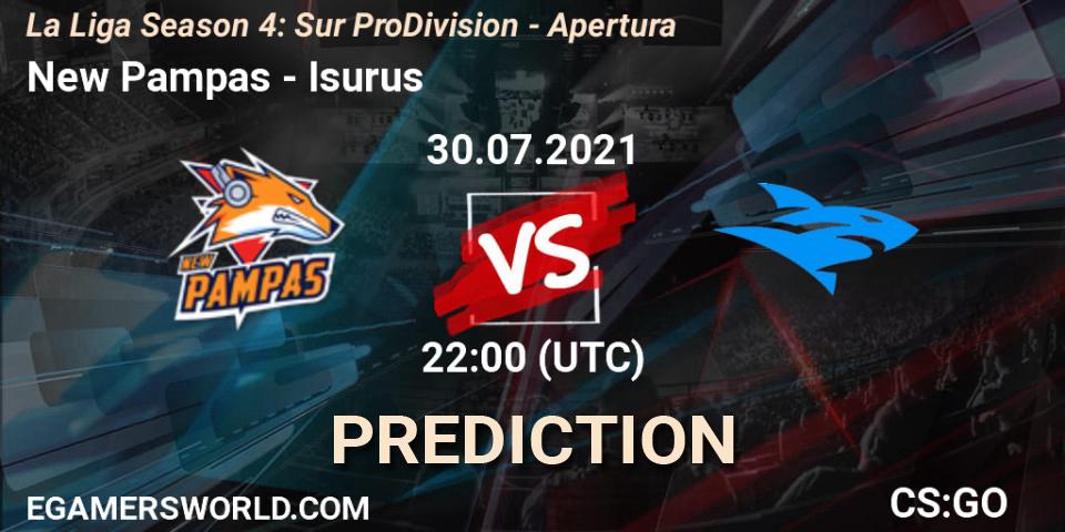 Pronóstico New Pampas - Isurus. 30.07.2021 at 22:00, Counter-Strike (CS2), La Liga Season 4: Sur Pro Division - Apertura