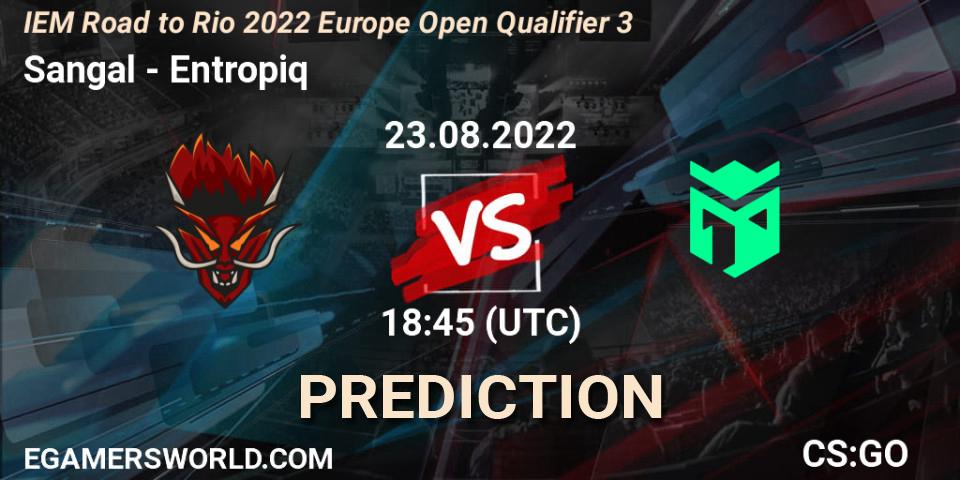 Pronóstico Sangal - Entropiq. 23.08.2022 at 18:50, Counter-Strike (CS2), IEM Road to Rio 2022 Europe Open Qualifier 3