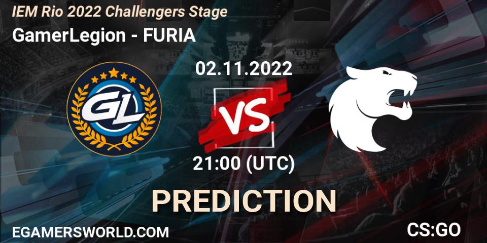 Pronóstico GamerLegion - FURIA. 02.11.2022 at 21:00, Counter-Strike (CS2), IEM Rio 2022 Challengers Stage
