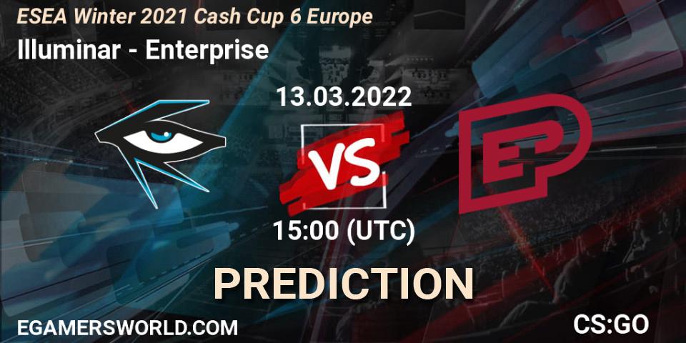 Pronóstico Illuminar - Enterprise. 13.03.2022 at 15:05, Counter-Strike (CS2), ESEA Winter 2021 Cash Cup 6 Europe