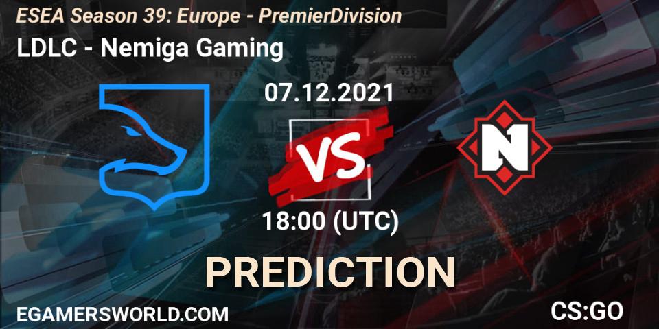 Pronóstico LDLC - Nemiga Gaming. 07.12.2021 at 17:00, Counter-Strike (CS2), ESEA Season 39: Europe - Premier Division