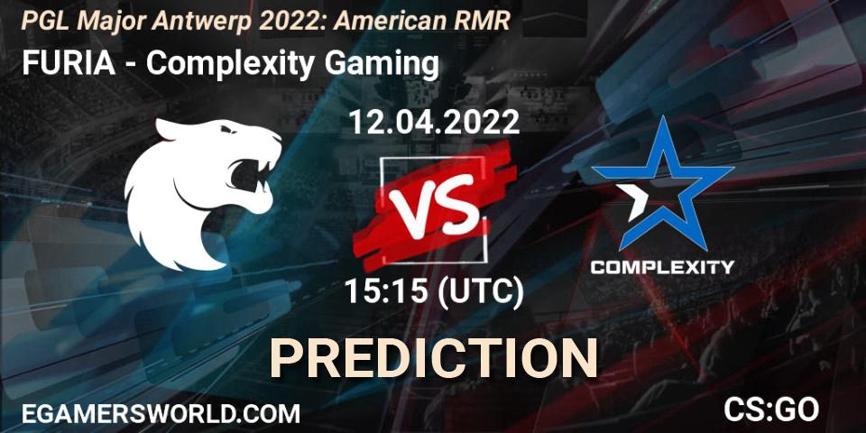 Pronóstico FURIA - Complexity Gaming. 12.04.2022 at 15:25, Counter-Strike (CS2), PGL Major Antwerp 2022: American RMR