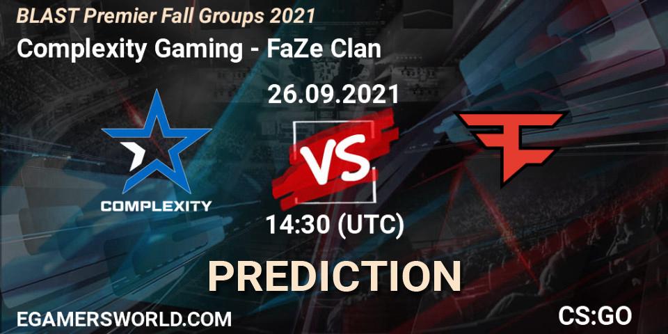 Pronóstico Complexity Gaming - FaZe Clan. 26.09.2021 at 14:30, Counter-Strike (CS2), BLAST Premier Fall Groups 2021