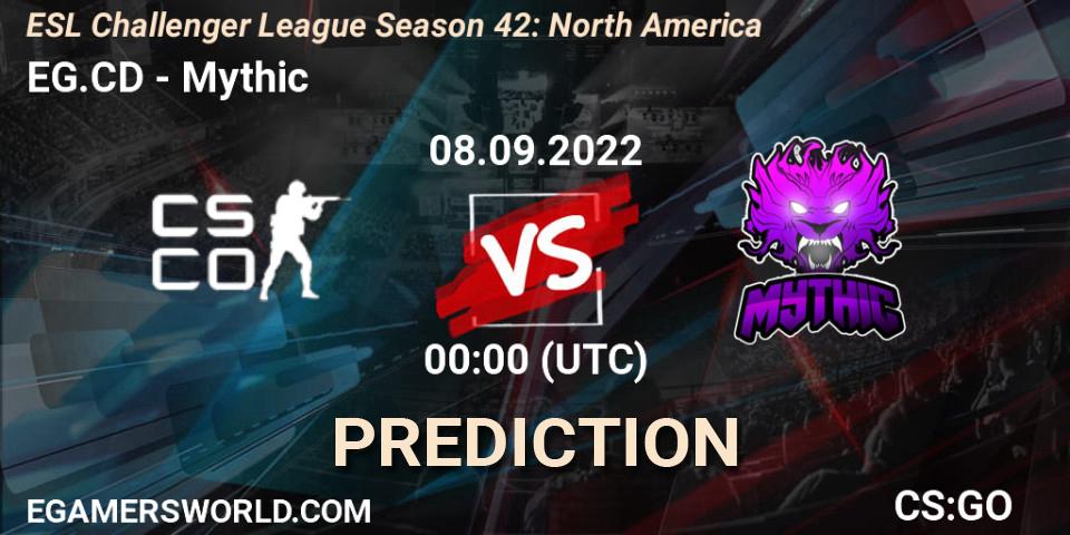 Pronóstico Evil Geniuses Black - Mythic. 27.09.2022 at 00:30, Counter-Strike (CS2), ESL Challenger League Season 42: North America