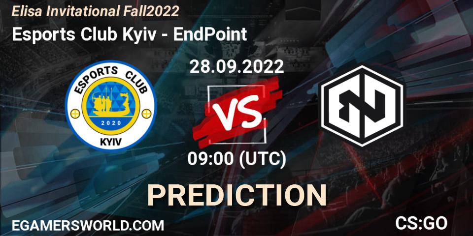 Pronóstico Esports Club Kyiv - EndPoint. 28.09.2022 at 09:00, Counter-Strike (CS2), Elisa Invitational Fall 2022