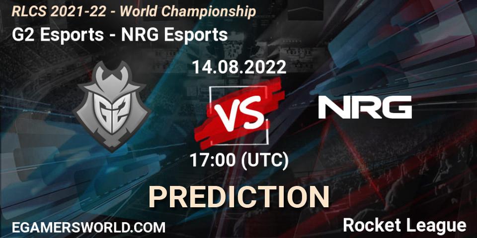 Pronóstico G2 Esports - NRG Esports. 14.08.22, Rocket League, RLCS 2021-22 - World Championship