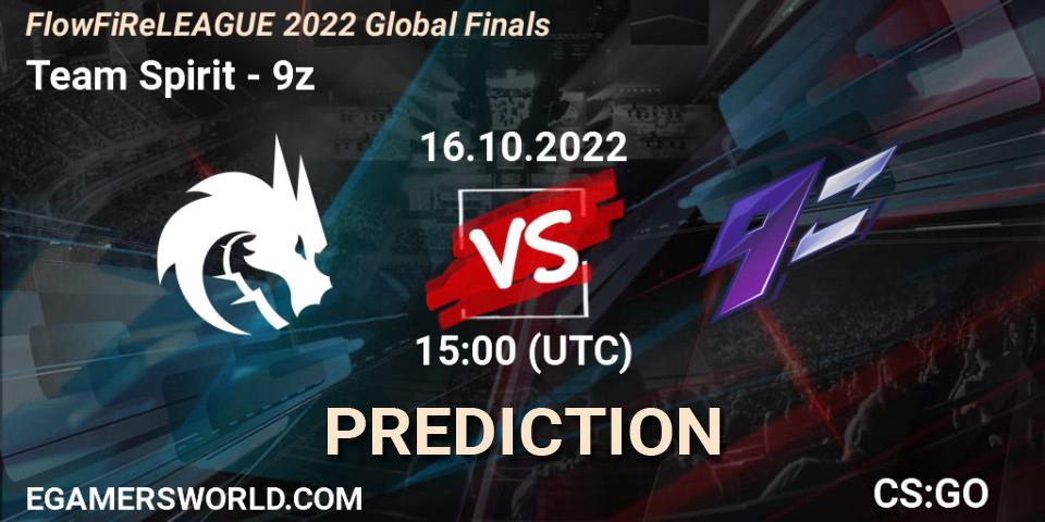 Pronóstico Team Spirit - 9z. 16.10.2022 at 16:20, Counter-Strike (CS2), FlowFiReLEAGUE 2022 Global Finals