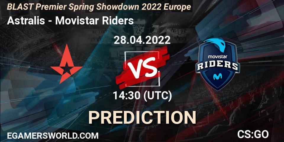 Pronóstico Astralis - Movistar Riders. 28.04.2022 at 14:30, Counter-Strike (CS2), BLAST Premier Spring Showdown 2022 Europe
