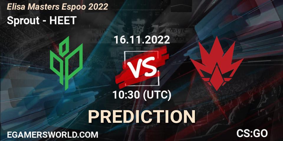 Pronóstico Sprout - HEET. 16.11.2022 at 11:10, Counter-Strike (CS2), Elisa Masters Espoo 2022