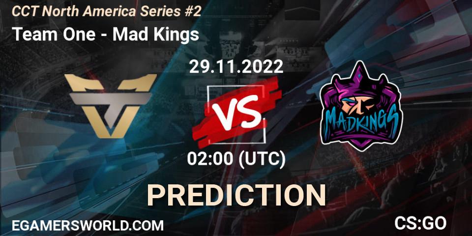 Pronóstico Team One - Mad Kings. 29.11.22, CS2 (CS:GO), CCT North America Series #2