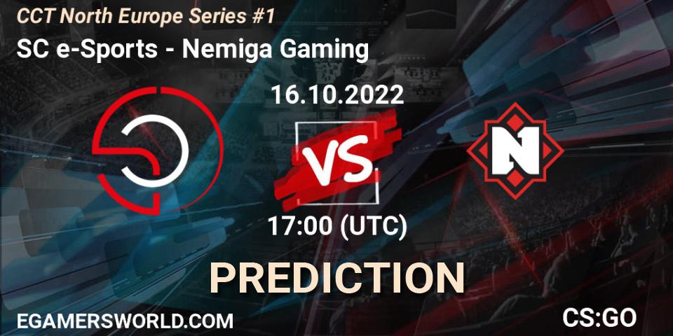 Pronóstico SC e-Sports - Nemiga Gaming. 16.10.2022 at 17:45, Counter-Strike (CS2), CCT North Europe Series #1