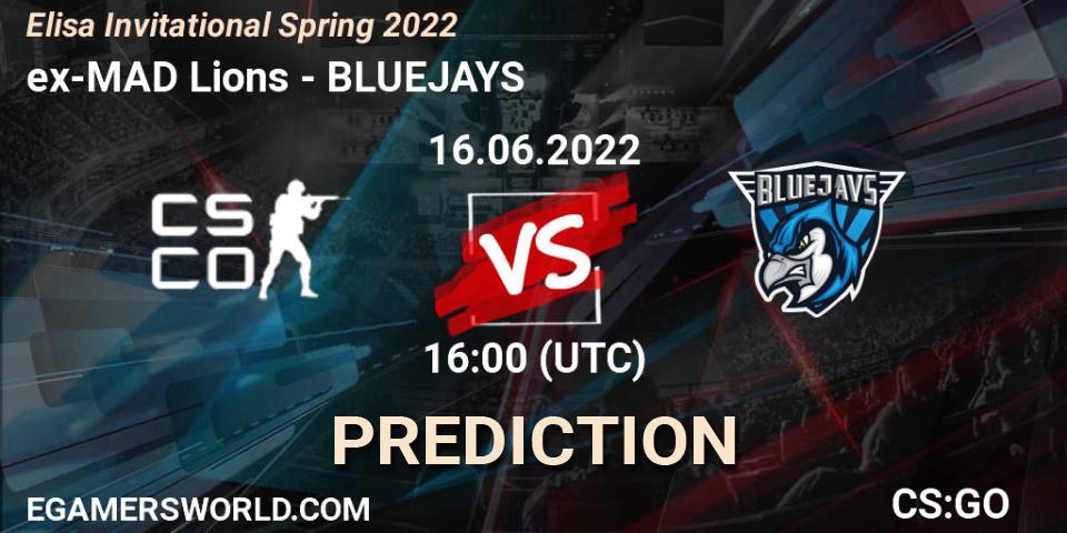 Pronóstico ex-MAD Lions - BLUEJAYS. 16.06.2022 at 16:00, Counter-Strike (CS2), Elisa Invitational Spring 2022