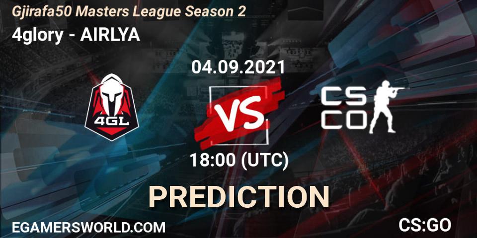Pronóstico 4glory - AIRLYA. 04.09.2021 at 18:05, Counter-Strike (CS2), Gjirafa50 Masters League Season 2