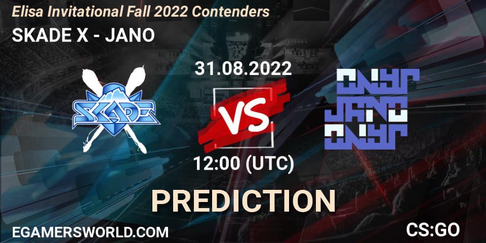 Pronóstico SKADE X - JANO. 31.08.2022 at 12:00, Counter-Strike (CS2), Elisa Invitational Fall 2022 Contenders